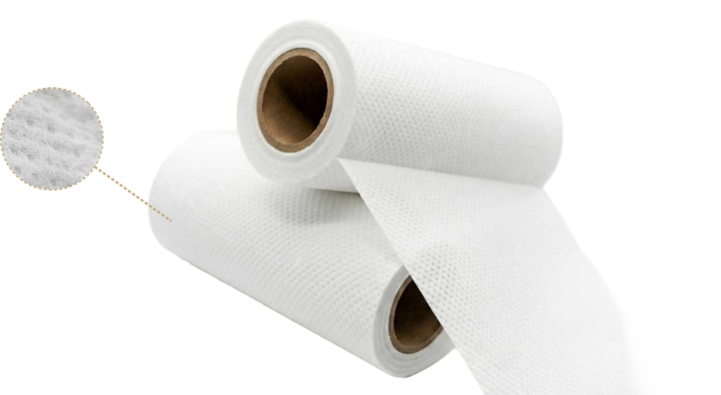 Close up of spunbond roll